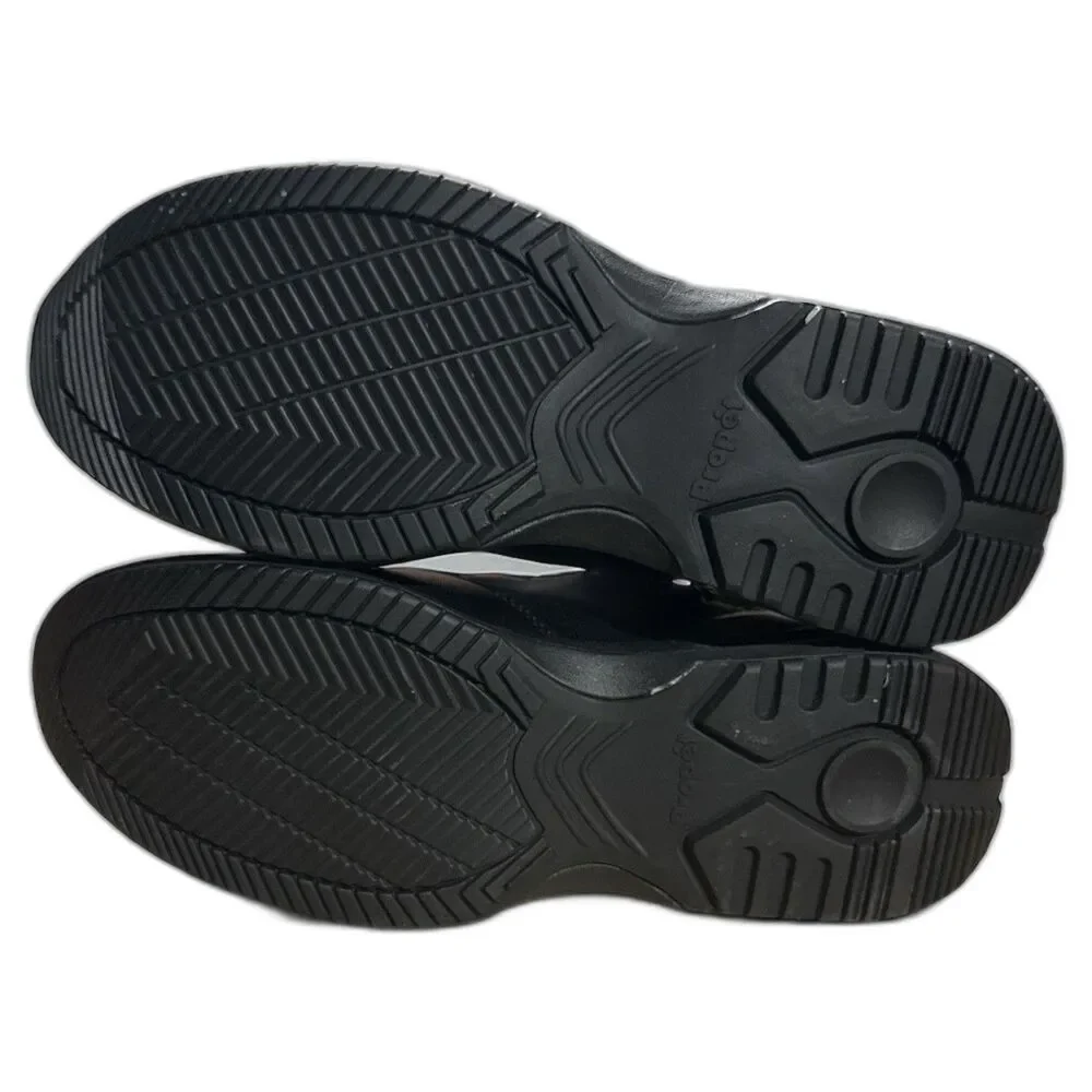 Propet LifeWalker II Mens 9M Black Leather Walking Shoes Comfort Support NIB
